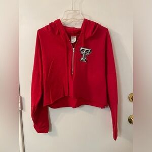 PINK Victoria’s Secret a Texas Tech cropped hoodie L